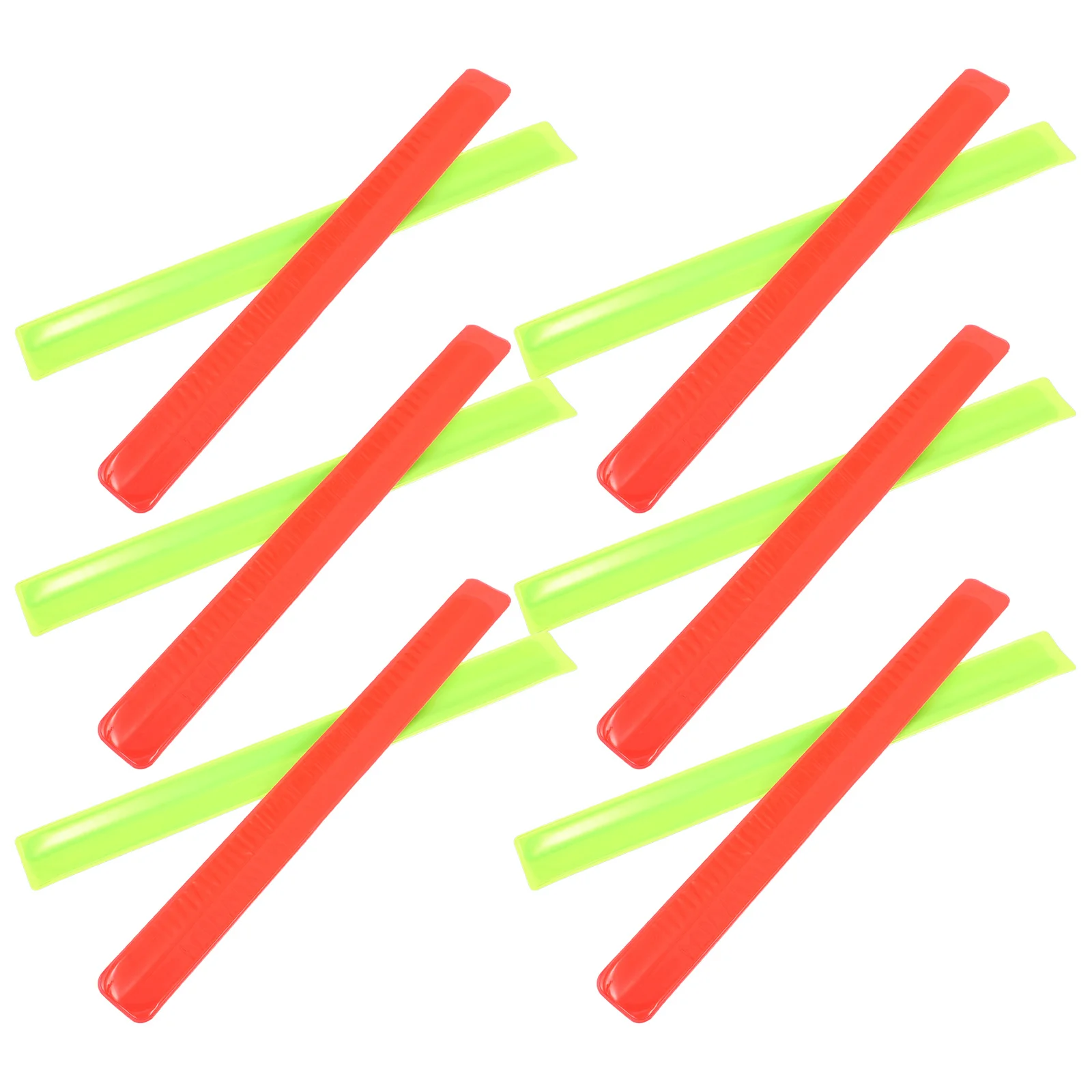 12Pcs Reflective Slap Bracelets Snap Bands Safety Strips High Visibility Wrist Ankle Bands for Running Cycling Hiking Night