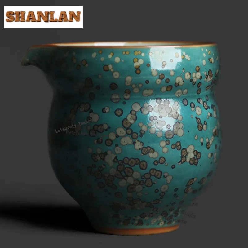 

220ml Jun Kiln Handheld Tea Pitcher Pour Tea Wide Mouth Tea-separating Cha Hai Dispenser Household Justice Cup Fair Mug Crafts