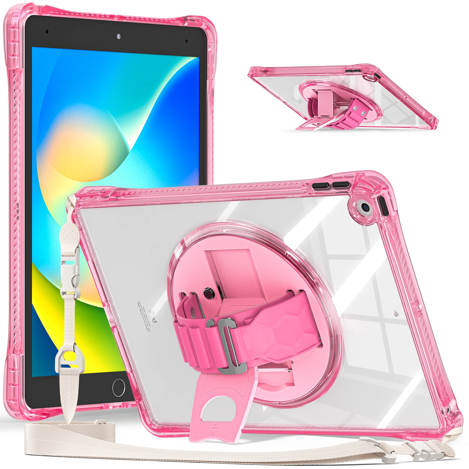 

Case for ipad 10.2 2021 2020 2019 9th 8th 7th Full Body Shock Proof Anti-Dust Tablet Cover Multi Functional Protection Cover