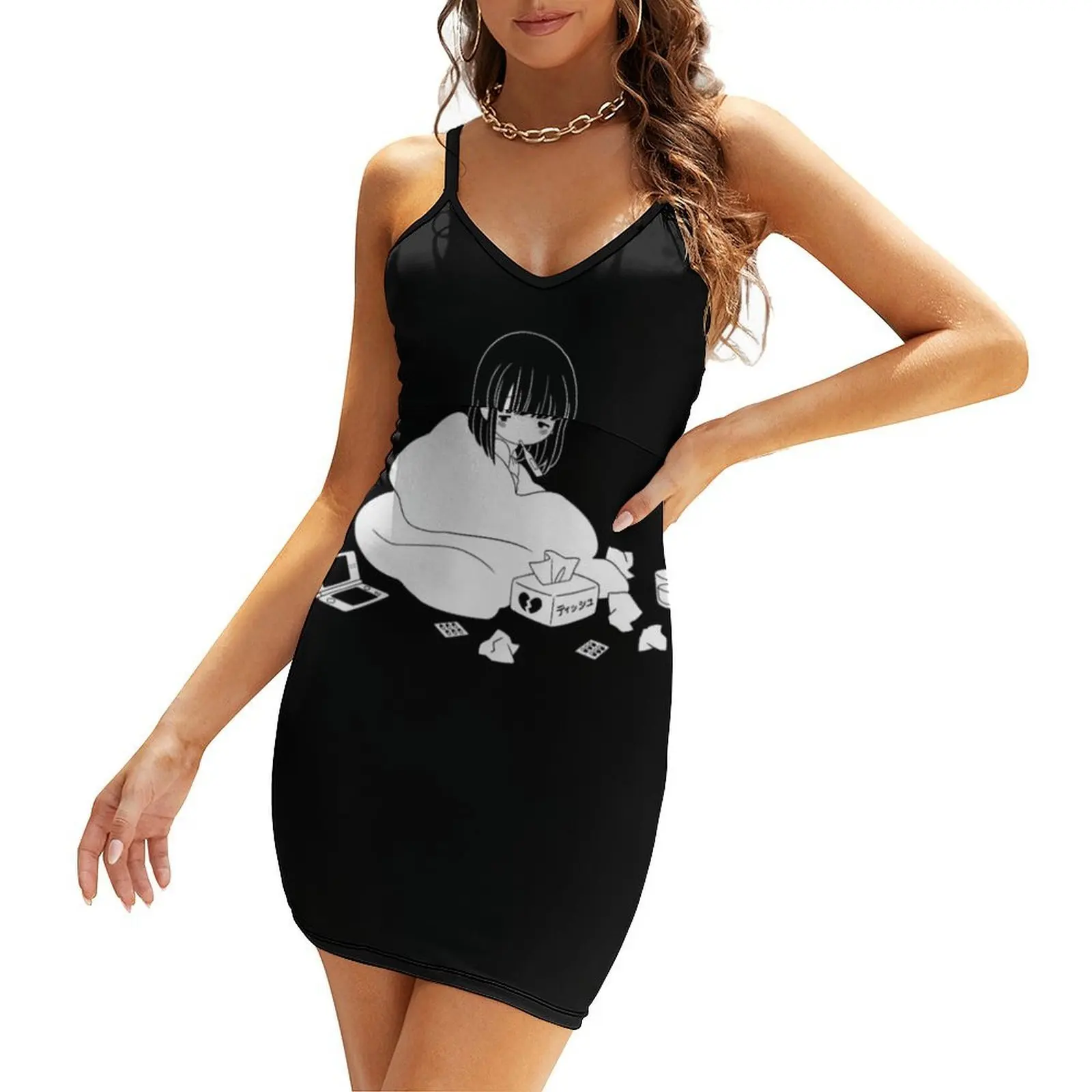 

love flu  black&white Sling Dress dresses for special events dresses for woman party dresses woman Summer women's clothing