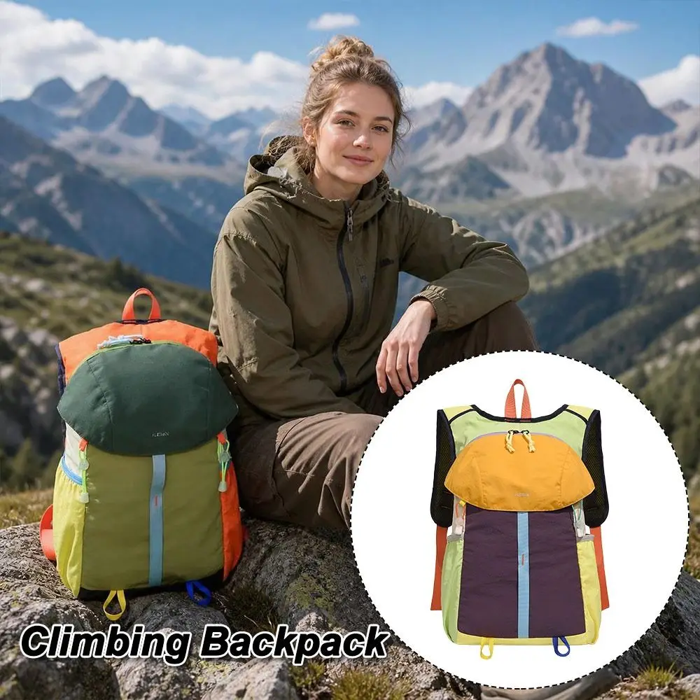 Breathable Outdoor Mountaineering Bag Waterproof Large Capacity Climbing Backpack Lightweight Nylon Hiking Backpack Running