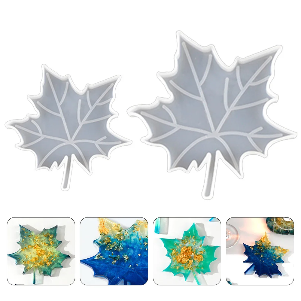 

2Pcs Leaf Coaster Mold Silicone High-Quality Irregular Lace Design for DIY Epoxy Resin Casting Craft Decor