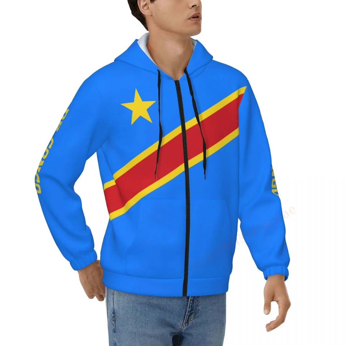 Democratic Republic Of Congo Flag 3D Printed Men Women Zipper Hoodies Sweatshirt Spring and Autumn Casual Jacket Tracksuits