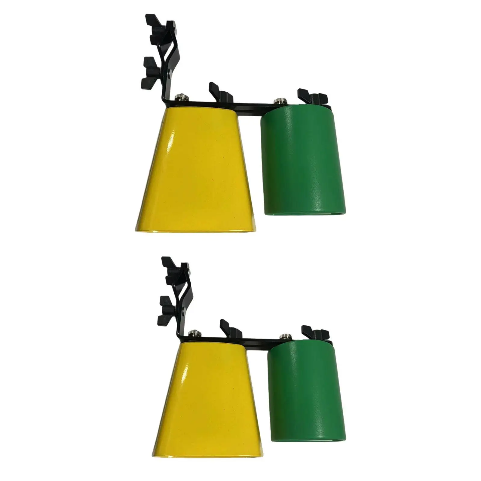 

High and Low Tones Bicolor Cowbell Noisemaker Percussion Instrument Drum