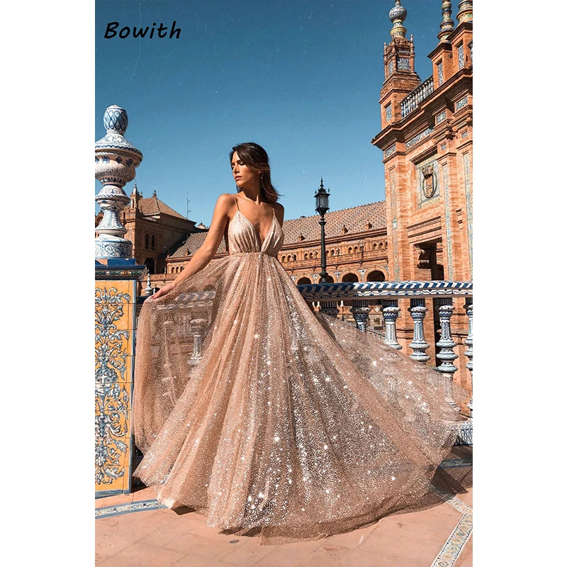 

Bowith Evening Dress Wedding Party Elegant Sequin Sleeveless Long Dress for Women Prom Formal Occasions Gala Gown Dress vestidos