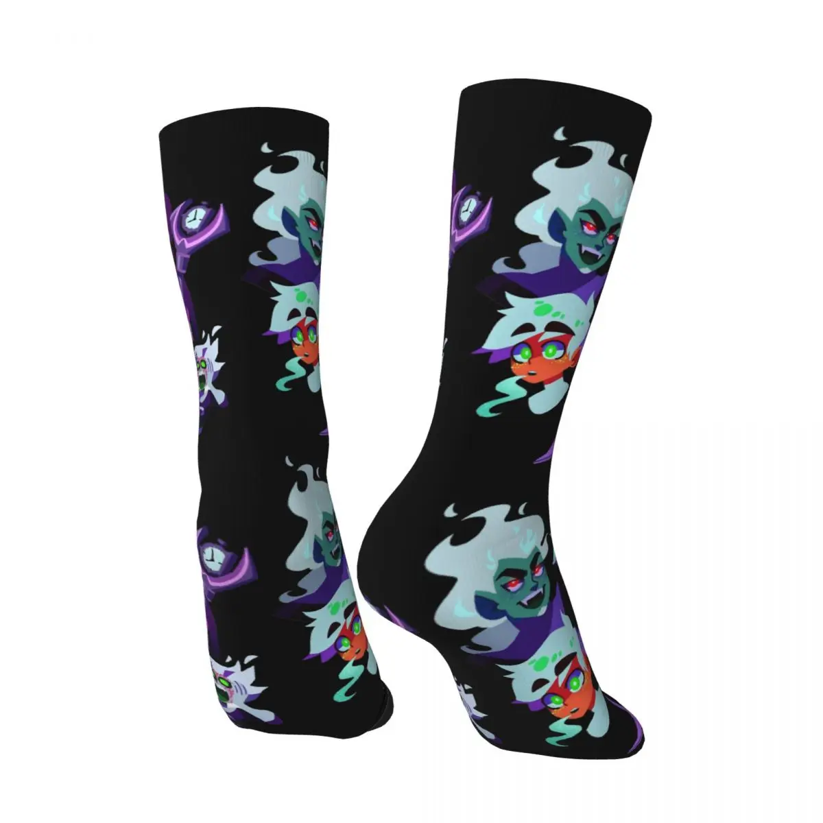 Funny Happy Men's compression Socks TUE Retro Harajuku Adventure anime Danny Phantom Hip Hop Novelty Pattern Crew Crazy Sock