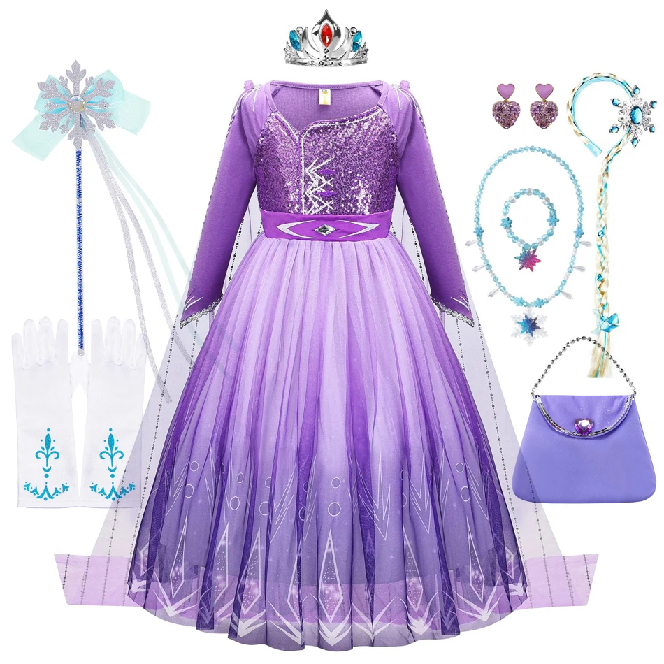 open lace back dress Frozen 2 Elsa Into The Unknown Cosplay Costume