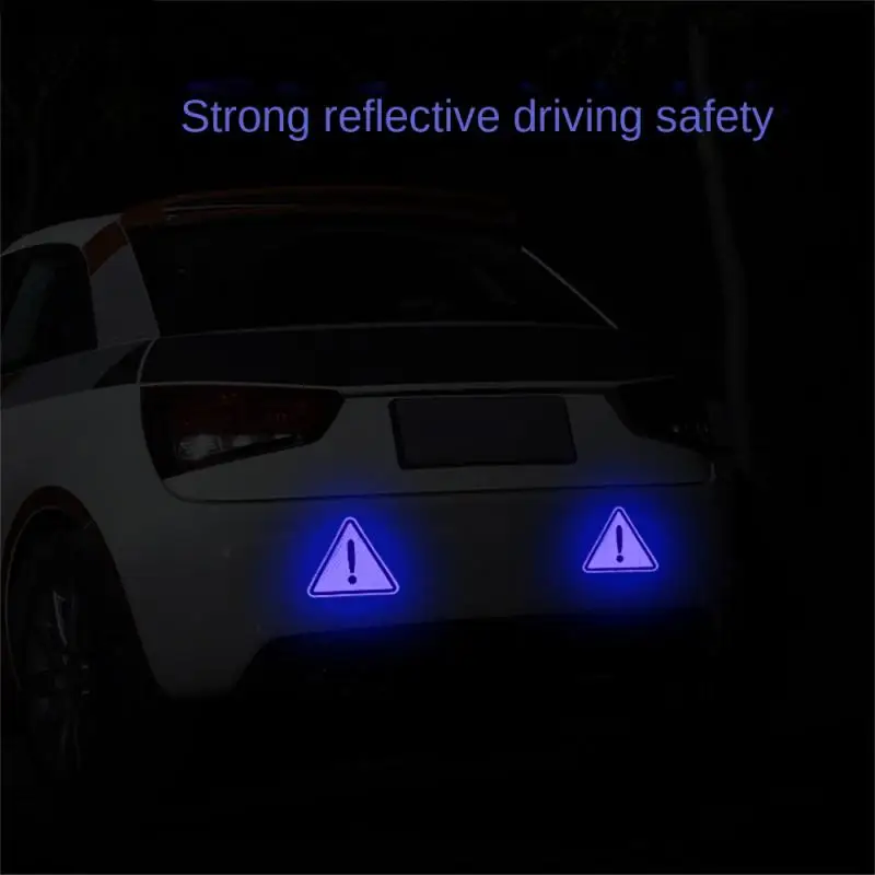 2pcs Car Reflective Stickers Triangle For Car Truck Motorcycle Reflector Decor Night Safety Driving Warning Mark Decal