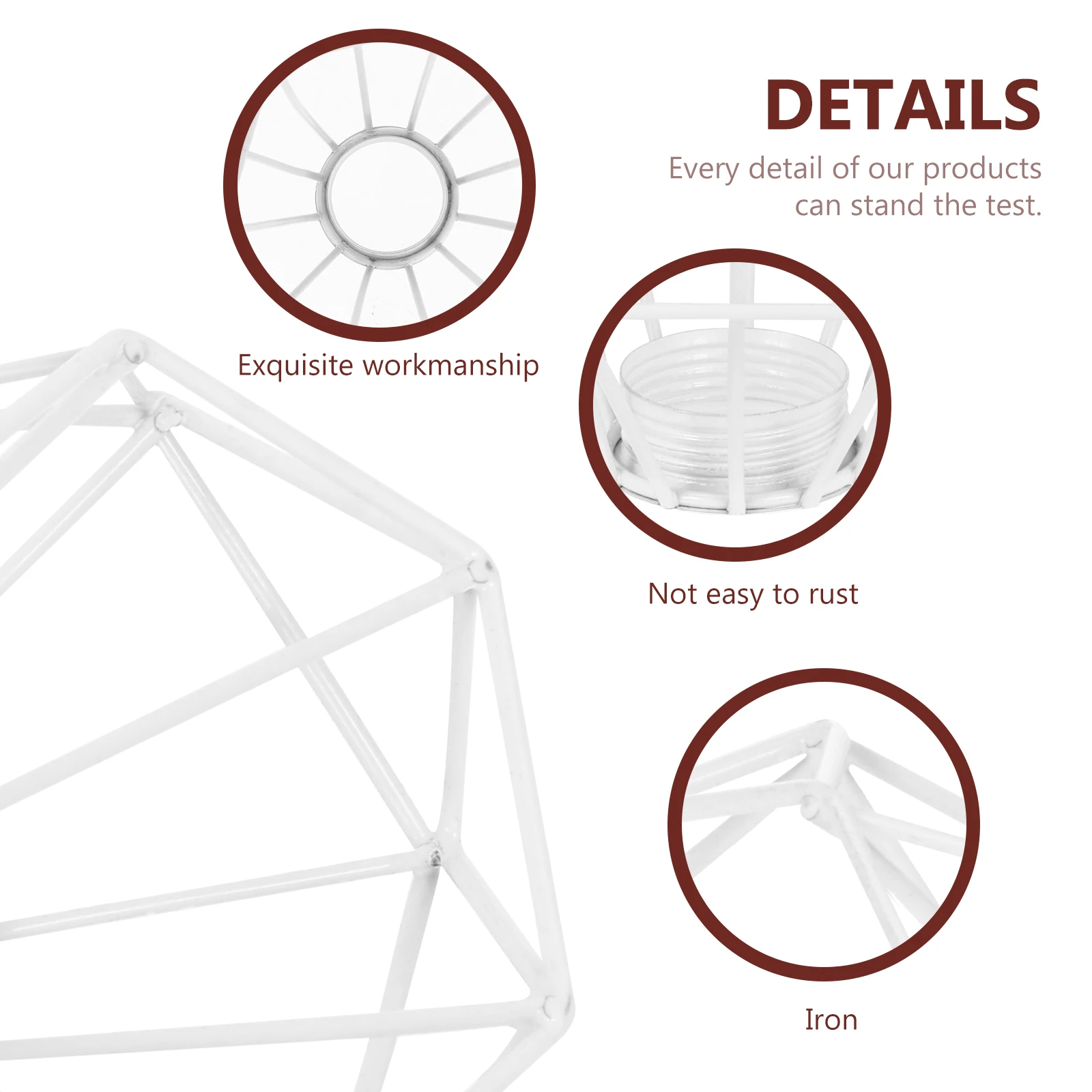 

Diamond Shape Hollow Metal Lampshade Rustic Light Cover Ceiling Wall Floor Lamp Decorative Decoration