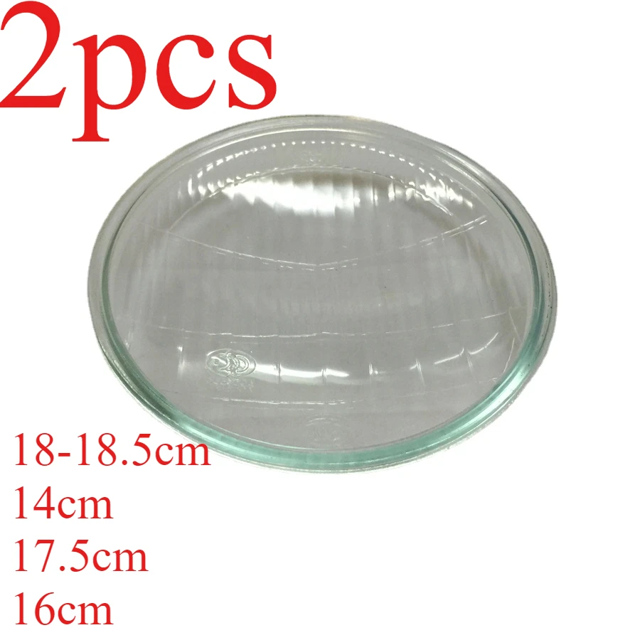 2pcs 17.5cm 14cm 16cm 2pcs for Jialing 70 JH70 Prince Suzuki Motorcycle Headlight Glass for GN125 HJ125-8 5 Inch 18.5cm