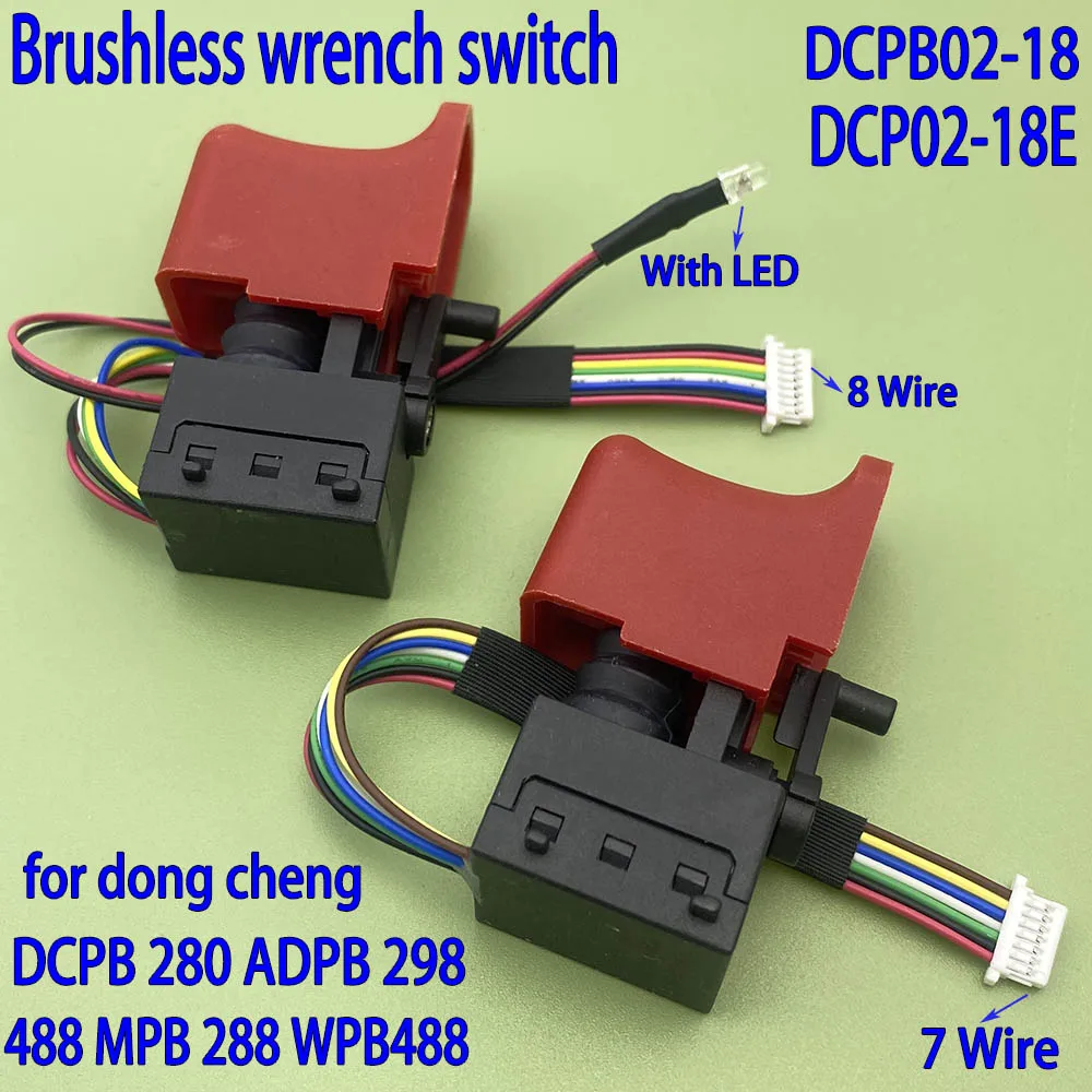 

Compatible with Dongcheng DCPB280/298/488 JD03-1100K brushless wrench 02-18 electric wrench switch speed controller accessories