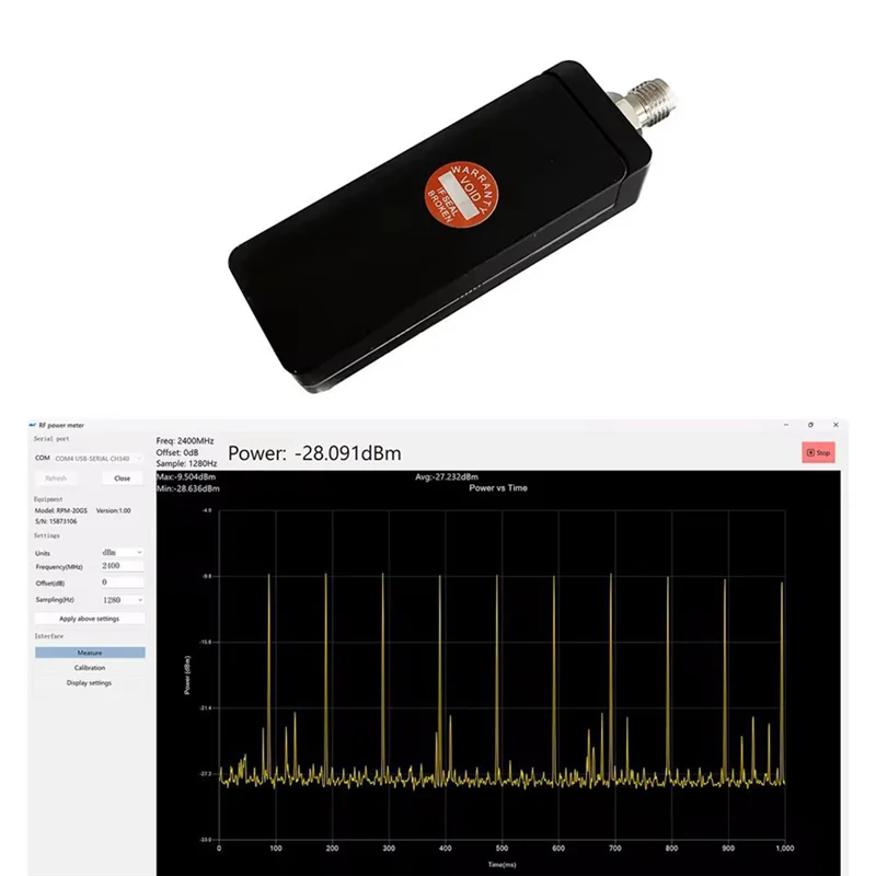 A68Z 10M-3GHZ USB RMS RF Power Meter RF  For Ham Radio Amplifier UAV Drone Calibration