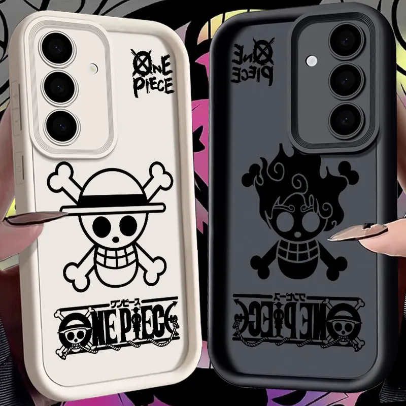 

Ones Logo P-Pieces Luffys S 24 25 Phone Case For Samsung Galaxy S24 S23 S21 S20 Fe S25 Ultra S22 Plus 5G Shockproof Back Cover
