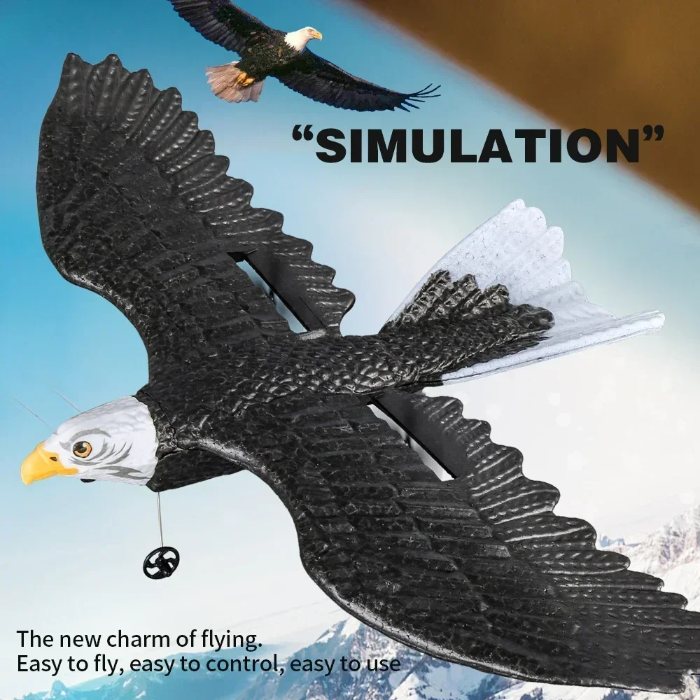เครื่องบินบังคับวิทยุ 2.4G 2CH ทำจากโฟม รุ่นปีกกว้างแบบนกอินทรี บังคับด้วยรีโมทคอนโทรล ของเล่นเด็กผู้ชาย ของขวัญคริสต์มาส