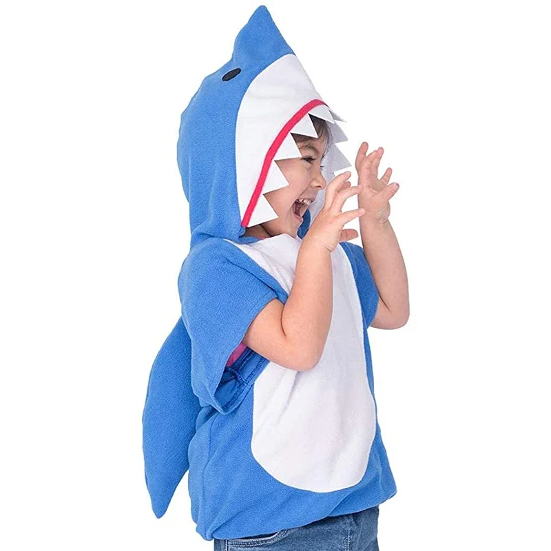 Blue Shark Costume For Babies Halloween Costume For Kids Multicolor Shark Hoodie For Toddler New Cosplay Purim Carnival