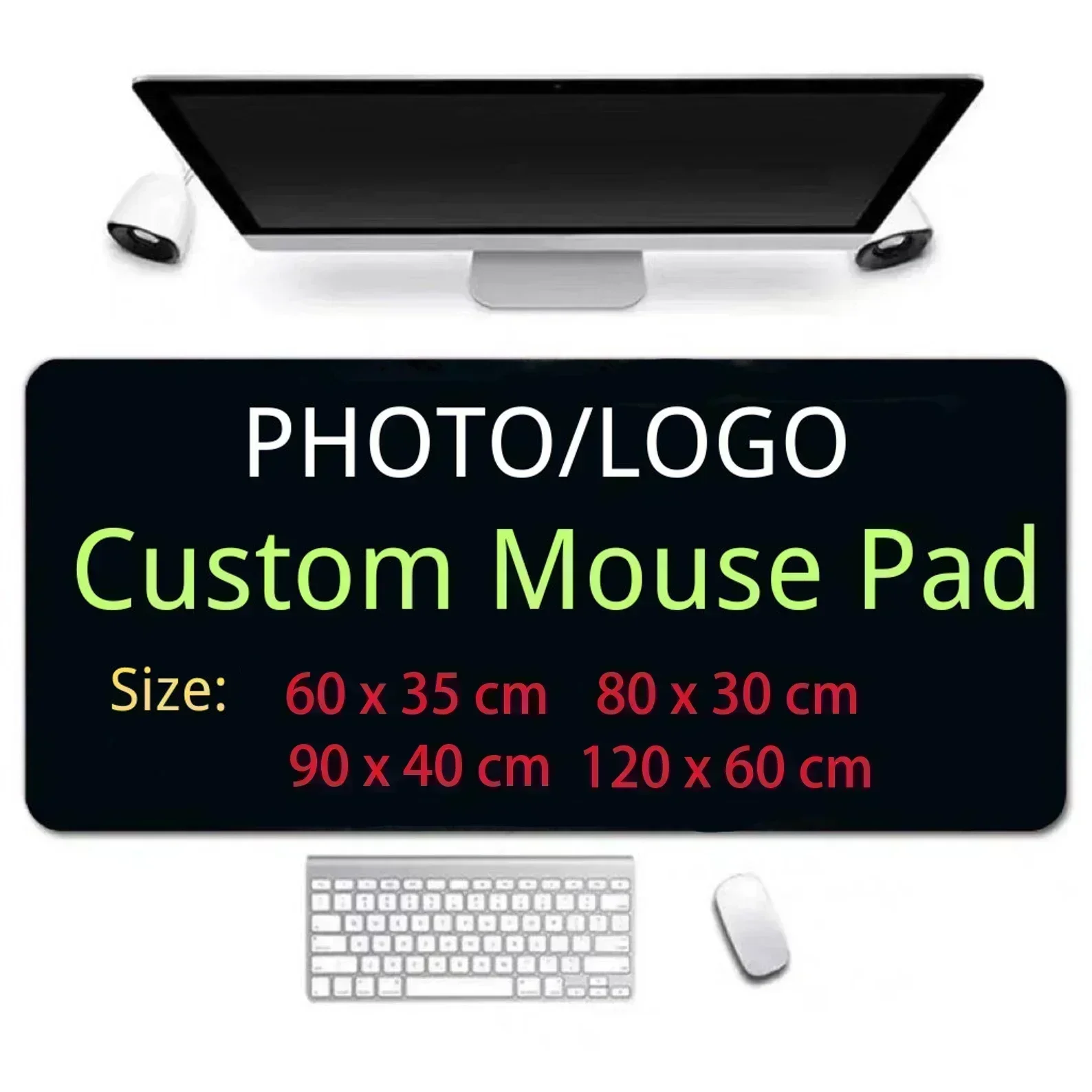 

Customized in Multiple Sizes Mousepads Custom Playmat 60x35cm Personalized DIY Image Desk Game Mat HD-Print Rubber Mouse Pad XXL