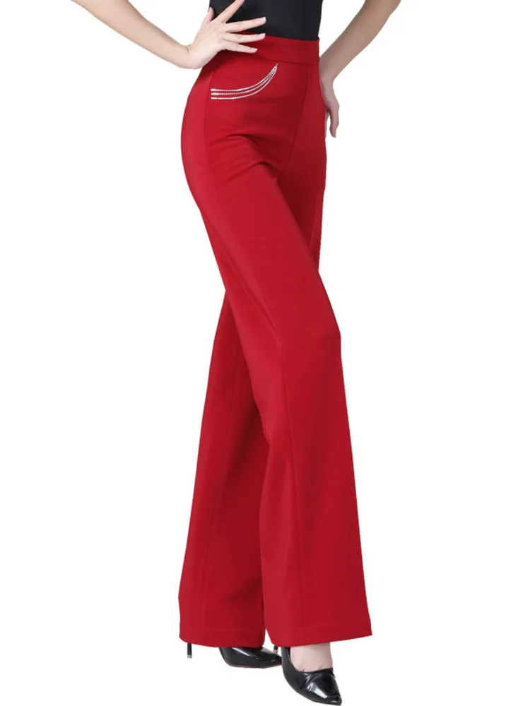 Elegant Ballroom Dance Standard Pants for Teenagers Birthday Women Trousers Latin Girls Solid Color Hippie Clothing Classical