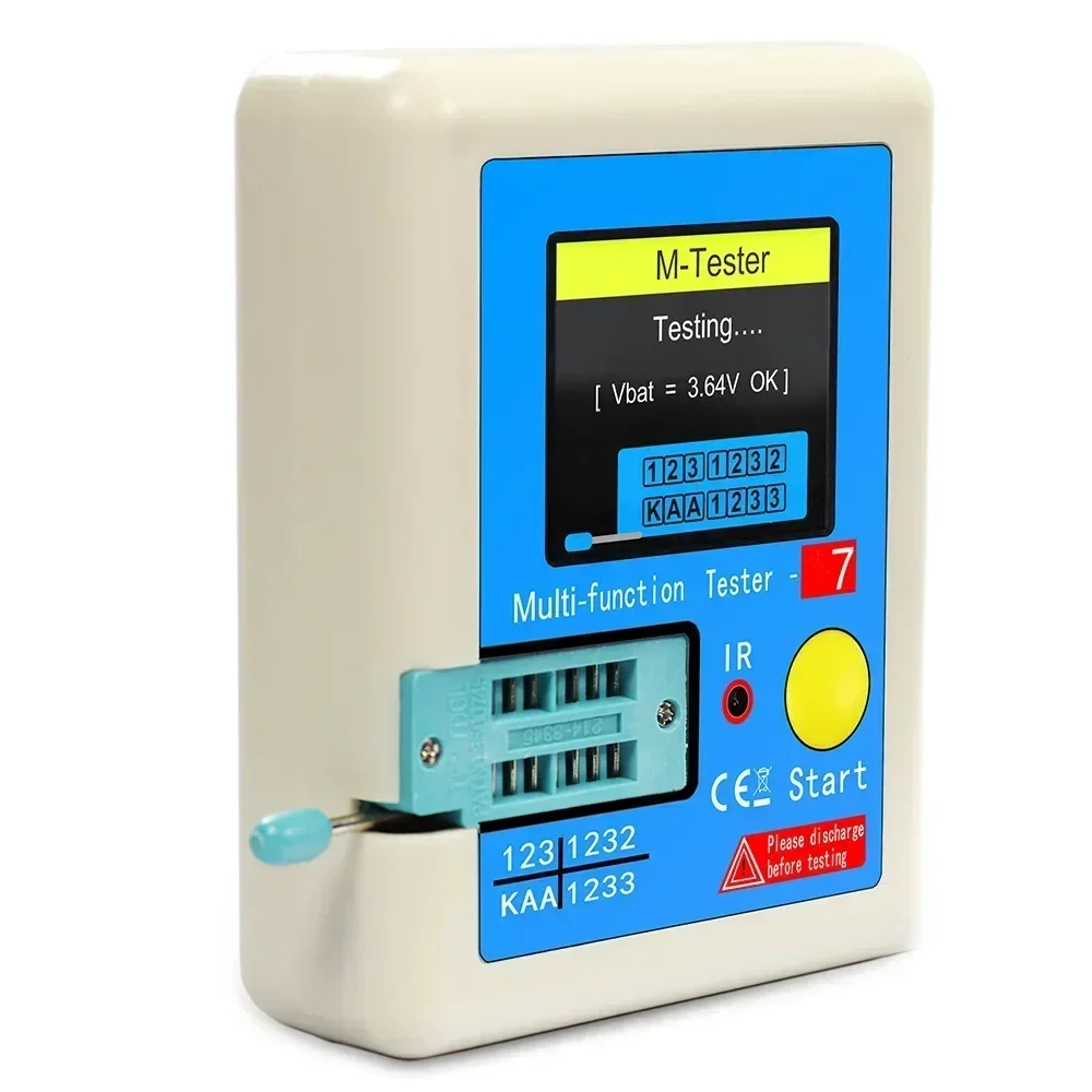 Imagem -02 - Multifuncional Transistor Transistor Transistor Mos Tester Esr Lcr7 Full Color Display Gráfico