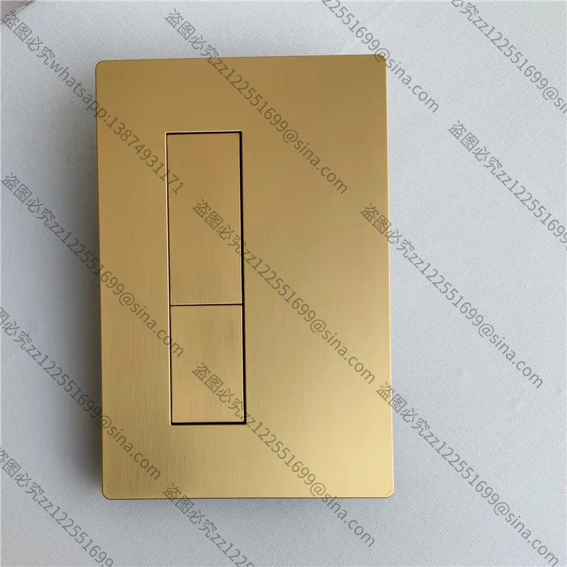 

Suitable for Wall-mounted Toilet Hidden WaterTank Flush Panel Brushed Gold Squatting WaterTank Button Switch PVD Brushed Gun
