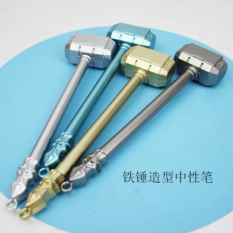 50PCS  Weapon Creative Hammer Neutral Pen Cute Hammer Shaped Student Water Pen