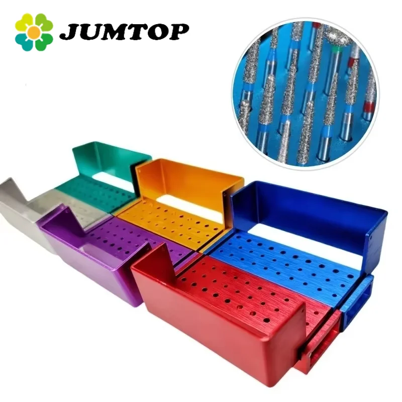 

Блок для дезинфекции и стерилизации стоматологических боров JUMTOP, автоклавируемый, алюминиевый, на 30 отверстий, для фрез FG, материалы для стоматологии