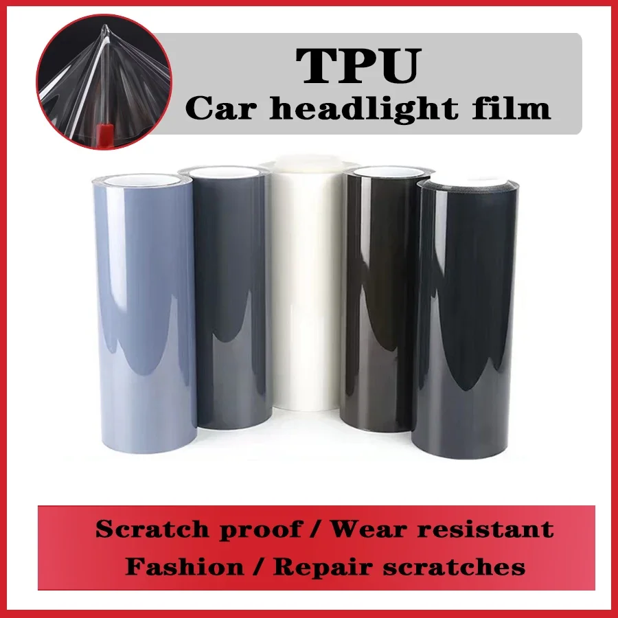 1/2/3/15M Ppf Self-healing TPU Car Headlight Anti Scratches Wrap Film Protective Car Taillights Film