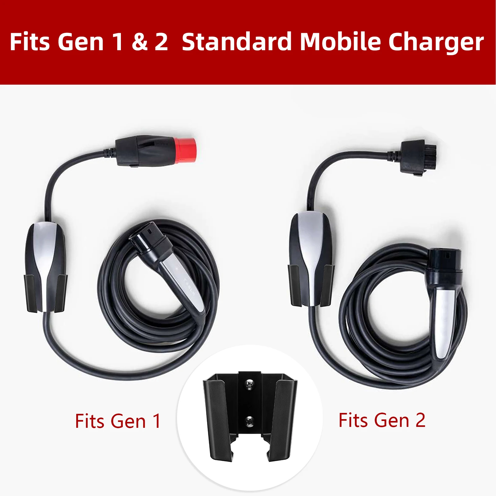 For Tesla Model 3 S X Y 2023 2022 Car Charging Cable Holder Adapter Organizer Wall Mount Charger Bracket Chassis Exterior Holder