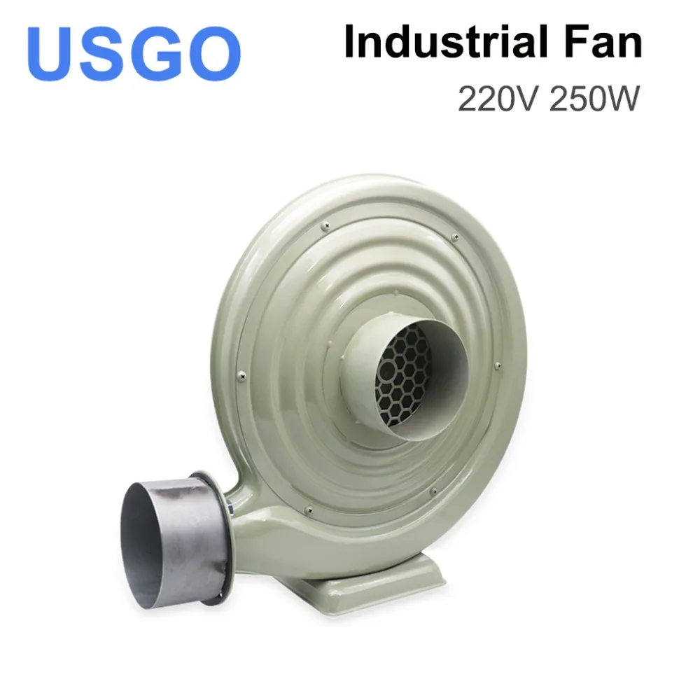 

USGO Exhaust Fan Air Blower 220V 250W Centrifugal type for CO2 Laser Engraver Cutting Machine Medium Pressure Lower Noise