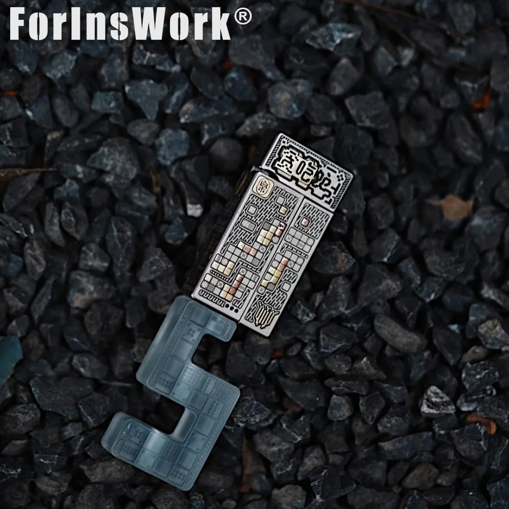 YOLO STUDIO 스네이크 NO FIRE 티타늄 각인 피젯 슬라이더 스트레스 완화 장난감 불안 해소 쿨 피젯 토이