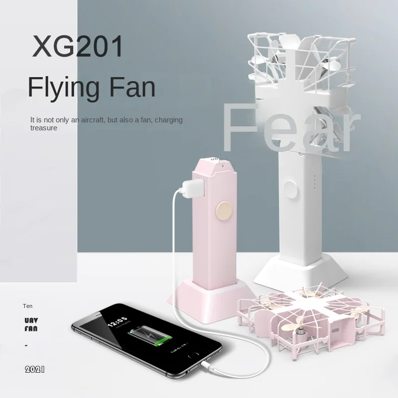 XG201 flying fan remote control aerial camera charger portable mini USB fan