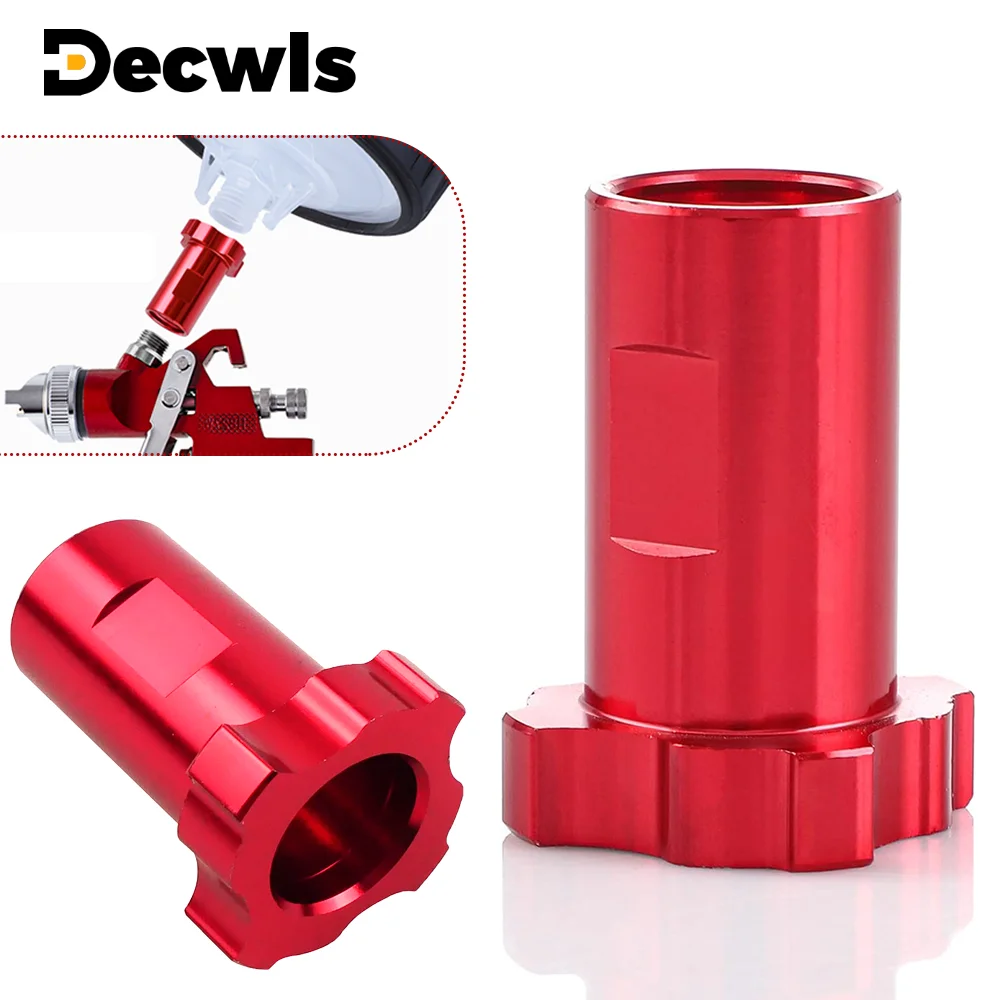 Spray Gun Cup Adapter Sprayer Internal Thread Adapter Disposable Paint Gun Bottle Adapter 16mm Thread 1.5mm Pitch Pneumatic Tool