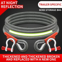 Car Trailer Rope Off Road Pulling Rope 3-5 Ton 4M 5M Trailer With Rescue Pulling Rope Steel Wire Rope Thickened Special