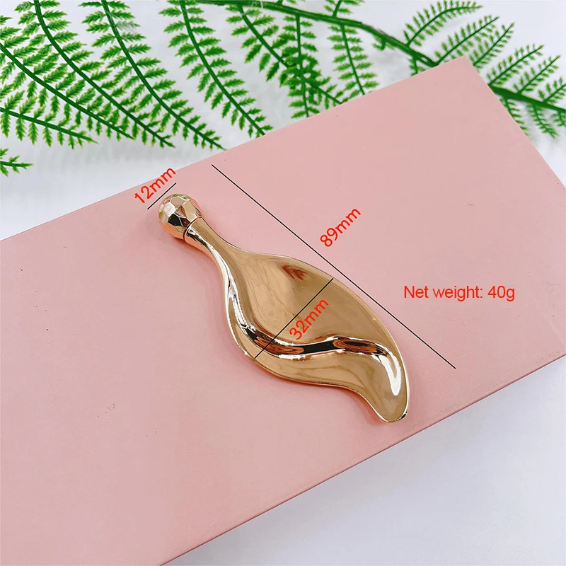 1PC Eye Massager Roller Facial Thining Face Lift Anti Wrinkle Roller Tool Leaf Shaped Metal Scraper Guasha Board Beauty Stick