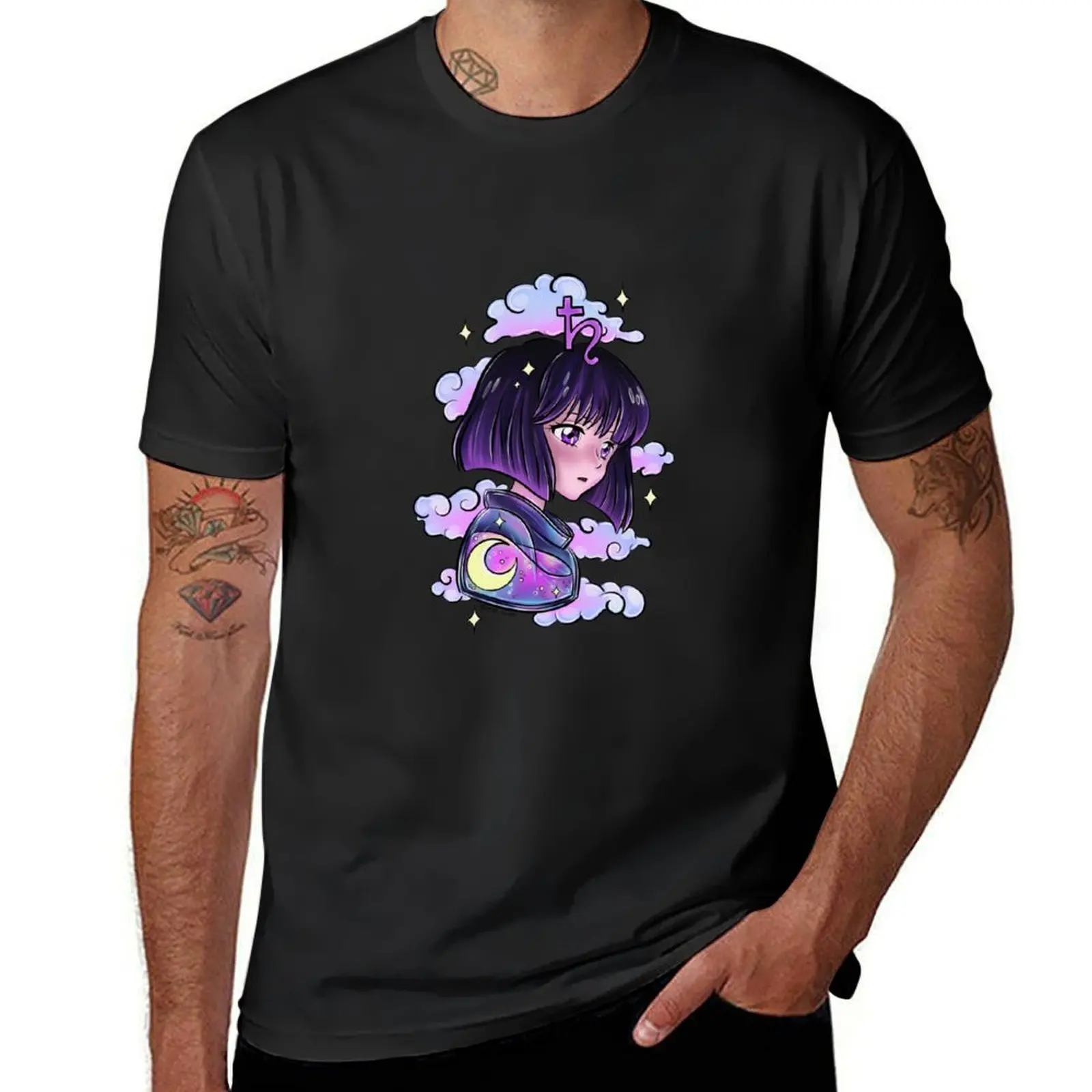 Sailor Saturn Hotaru Tomoe T-shirt hippie clothes funnys men t shirt