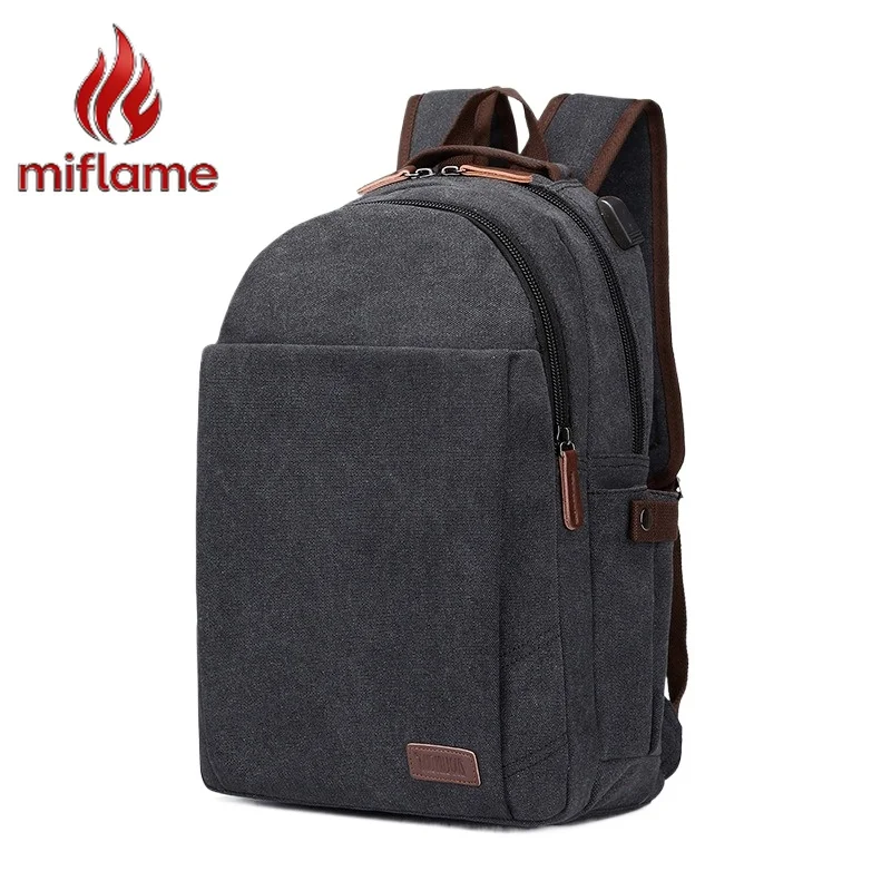 

Модный холщовый рюкзак для ноутбука с USB-портом для зарядки, для школы, колледжа, путешествий, в трендовом корейском стиле