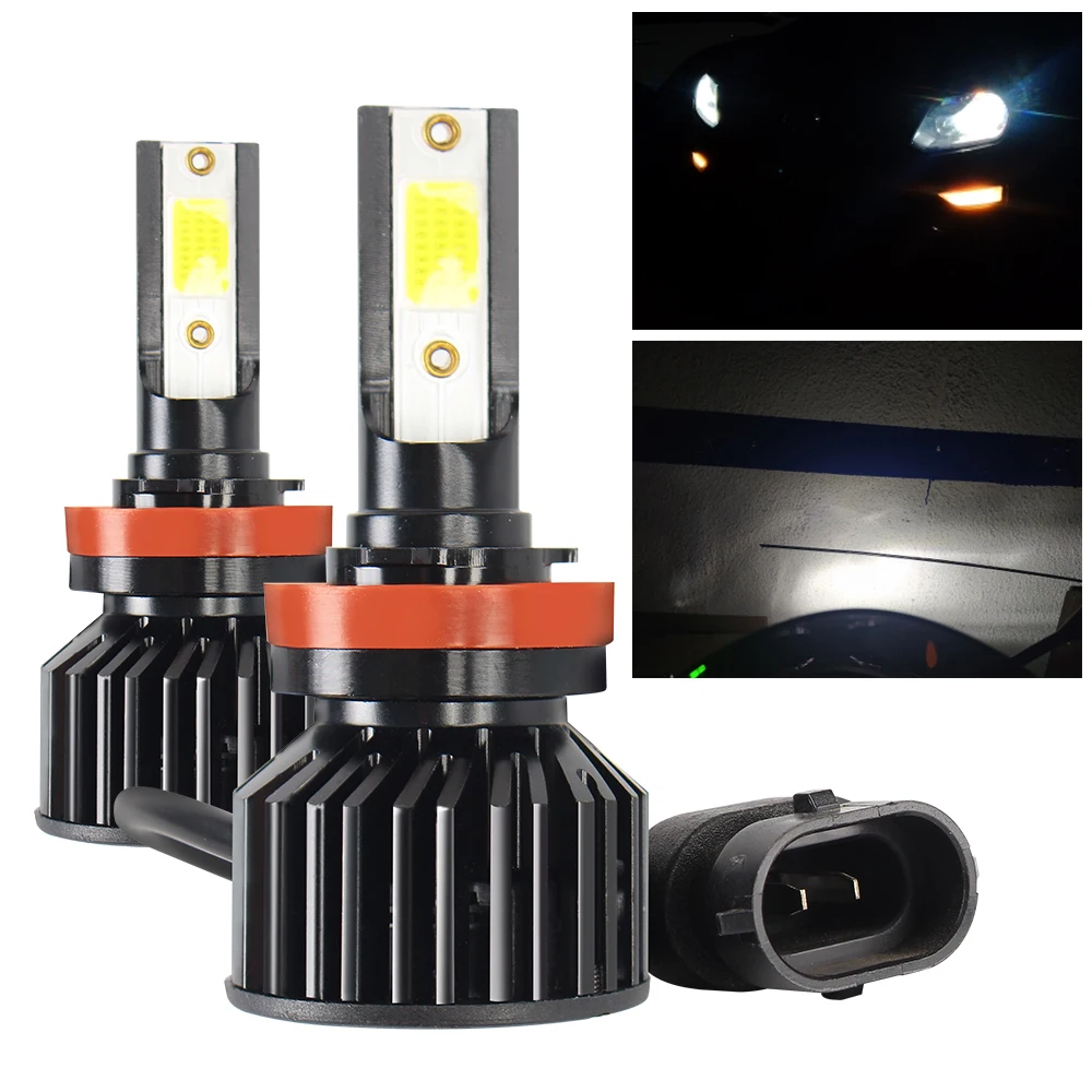 40W 8000LM 6000K Car  Headlight LED Head Lamp H4 H7 H11 9006 1 Pair Big Led Chip Car Stylish Auto Fog Light Bulbs Super Bright