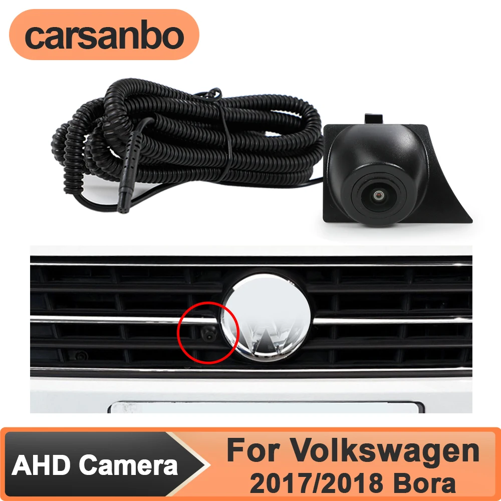 

Carsanbo 150° AHD 1080P Fisheye Lens Car Front View Camera for Volkswagen 2017/2018 Bora Night Vision Waterproof Parking Monitor