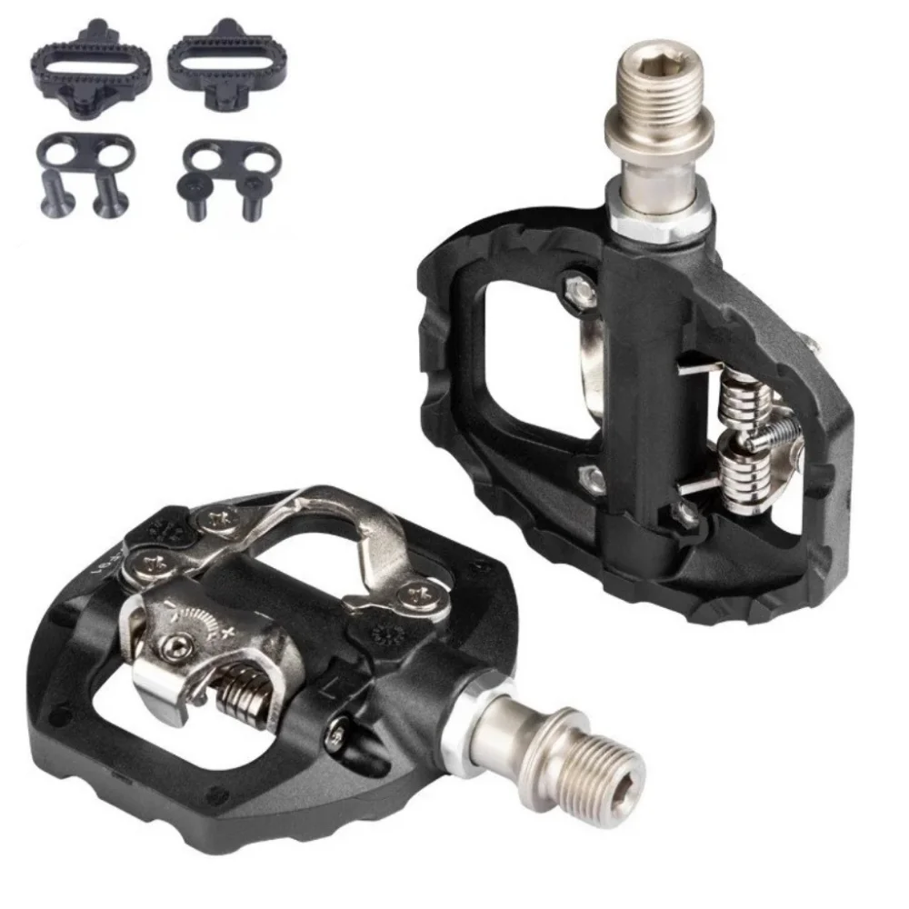 AliExpress MTB Bike Self-locking Pedal Nylon Du+3 Peilin Load Bearing Mountain XC Clipless Bicycle SPD Bicycle Pedal Inc Cleats Pedaa