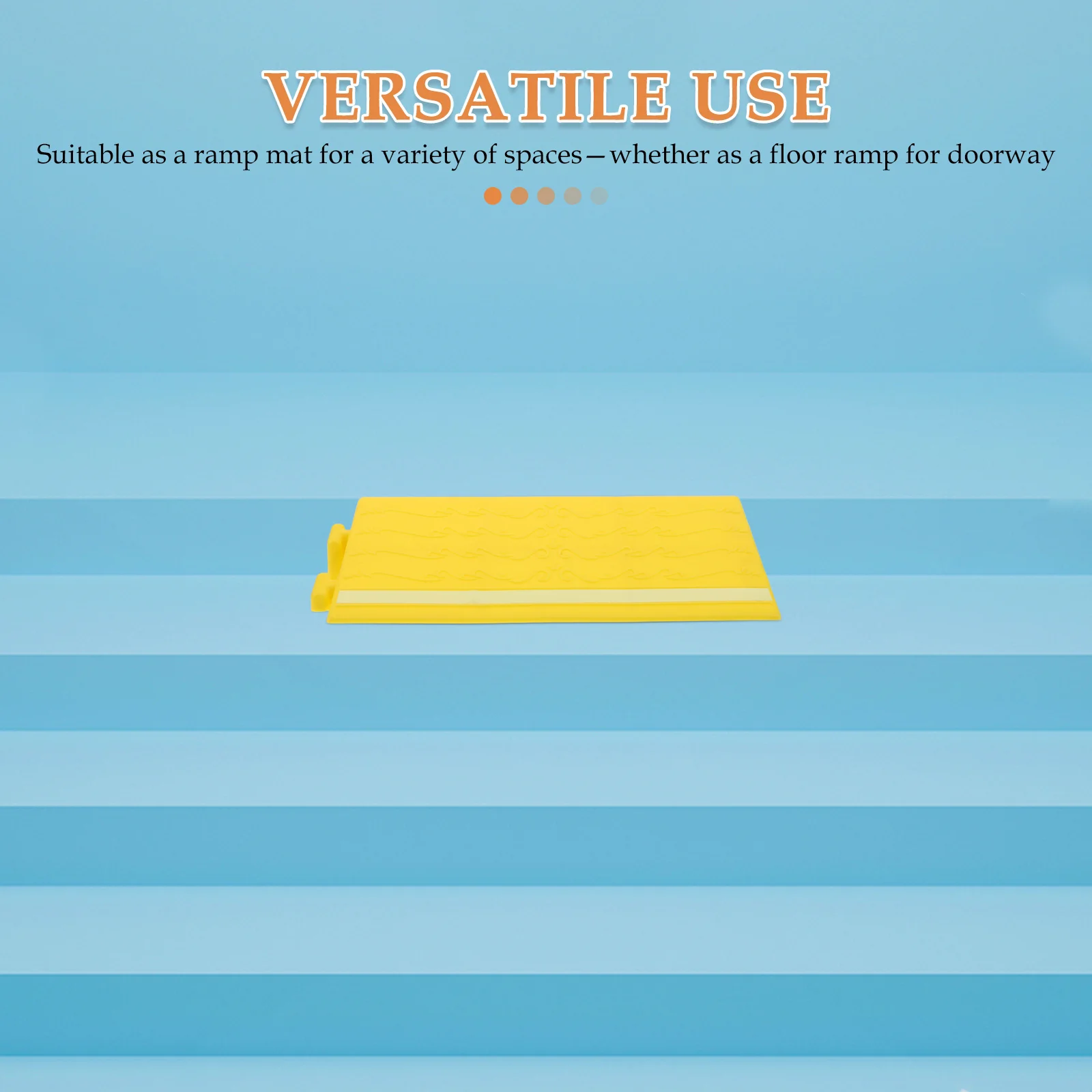 12.38X5.11" Fluorescent Door Threshold Ramp Mat Luminous Non-Slip Slope Pad For Robot Vacuum Indoor Entryway Transition Triangle