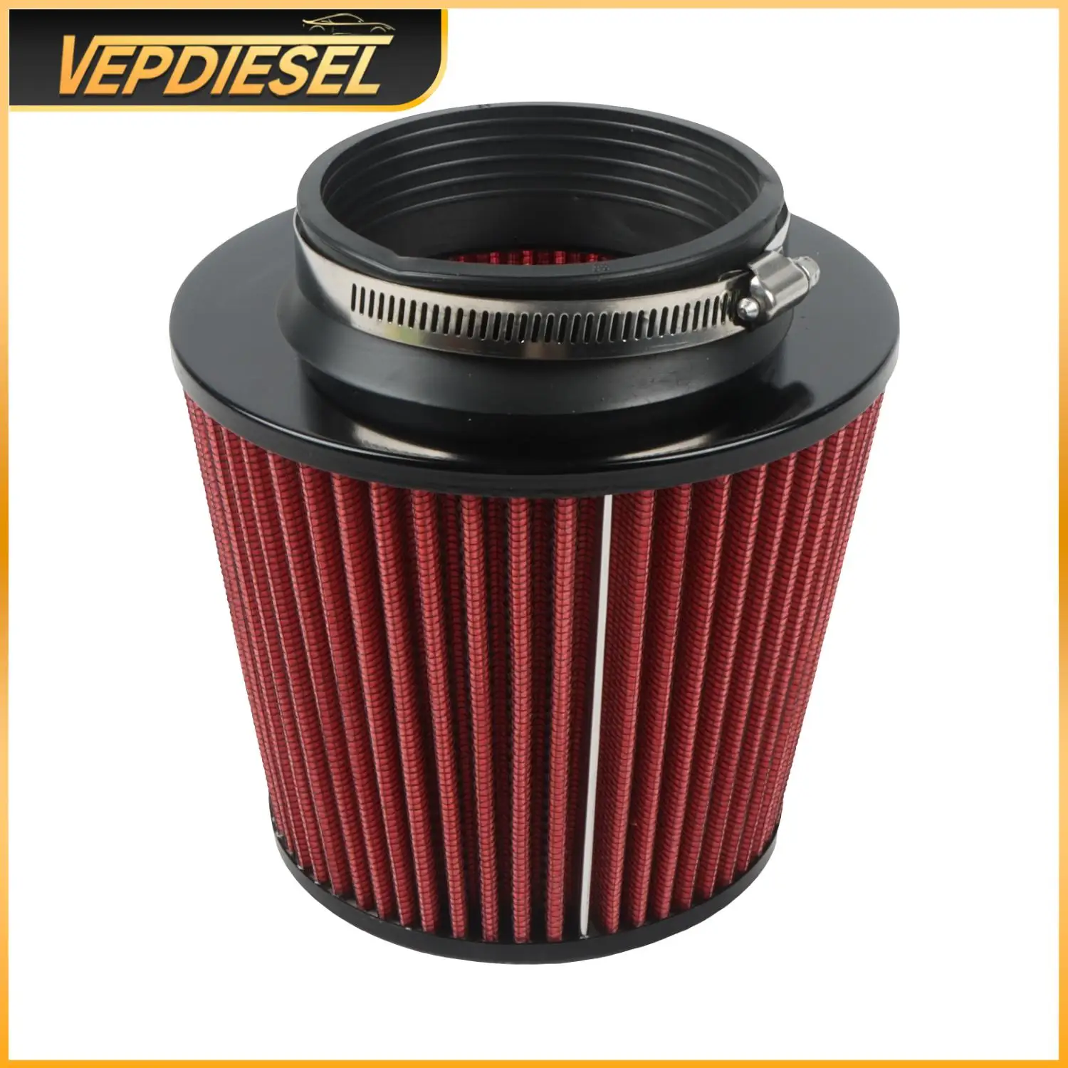 

1PC Universal Red 3.5 Inch 89mm Air Intake Cone Filter Replacement Quality Dry Air Filter Auto Air Intake System Accessories