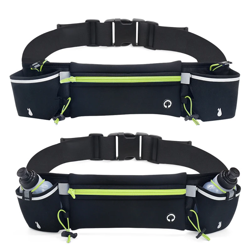 Marathon Trail Running Waist Pack For Phone Water Bottle Sports Fanny Pack Fitness Dual Pocket Running Belt Waist Bag Men Women image 2