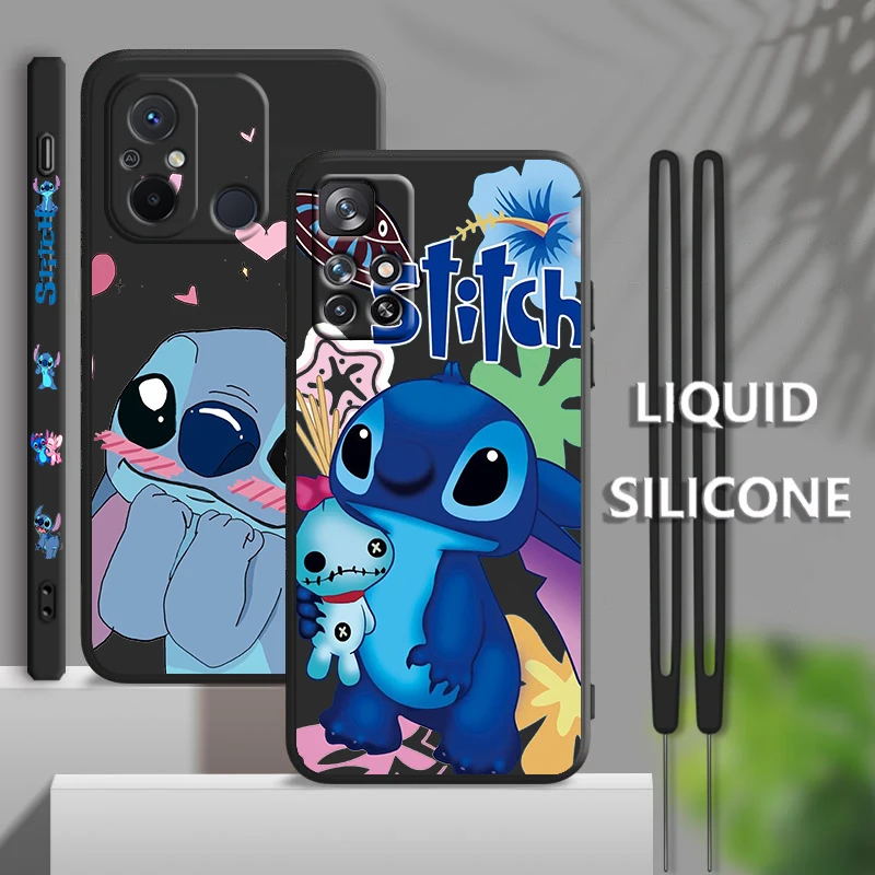 Coque de téléphone Stitch Baby Cartoon pour Xiaomi, Redmi 12, 12C, 11 Prime, A1, 10, 10X, 9, 9A, 9AT, 8 Pro, 4G, 5G Liquid Stores, Corde, Mignon