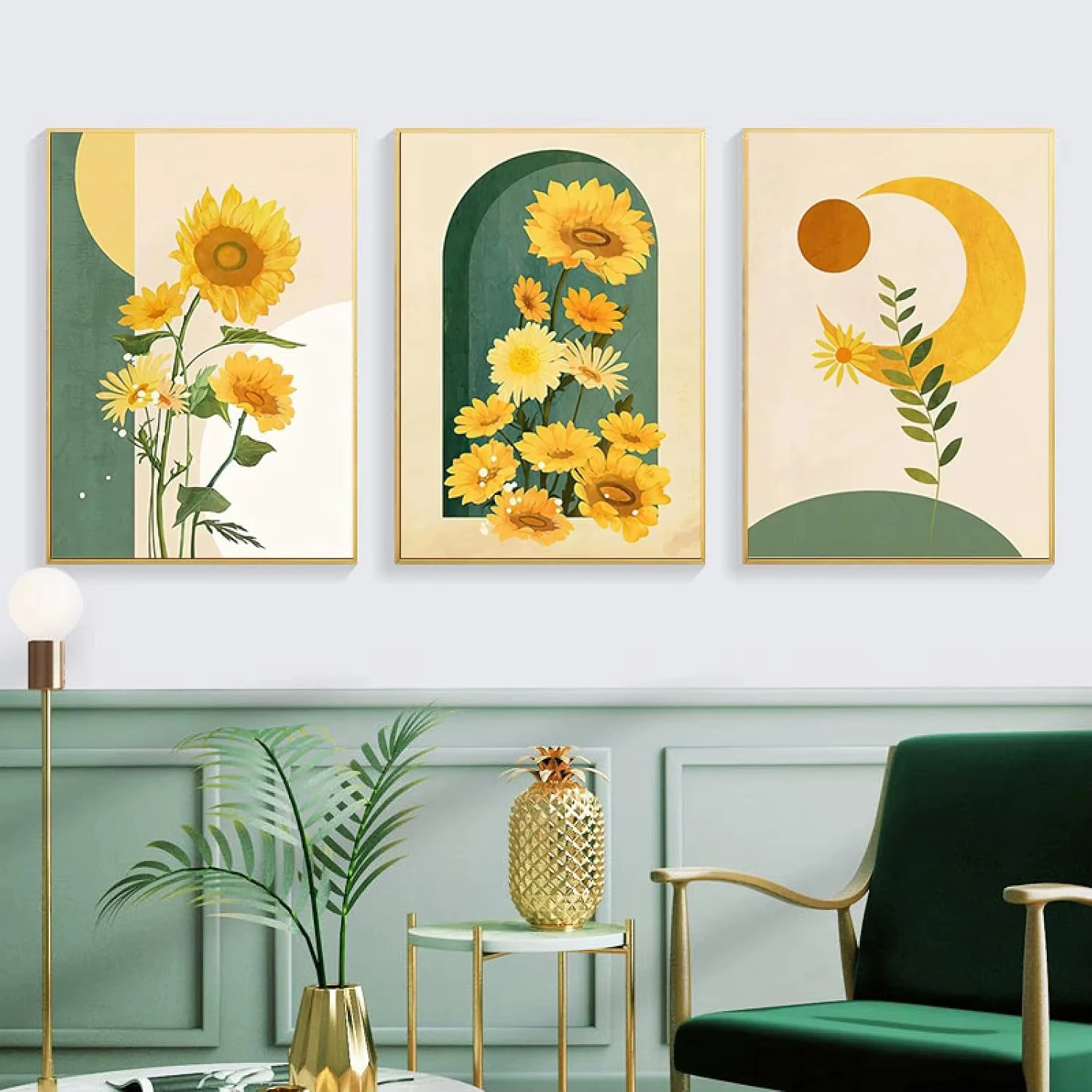Sunflower Pictures Plant Wall Art Prints Nordic Minimalist Canvas Painting Modern Wall Poster de parede Decorative Wall Posters