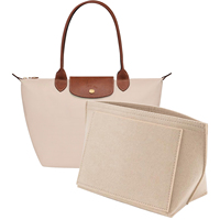 Felt Insert Bag Fits For Longchamp Handbag Liner Bag Felt Cloth Makeup Bag Support Travel Portable Insert Purse Organizer