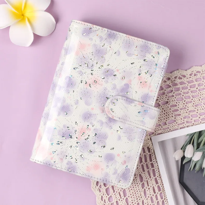 A6  Colorful Flower  Money Budget Planner Binder Zipper EnvelopesCash Envelopes For Budgeting Money Organizer For Budget Binde