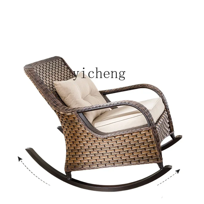 ZK balcony tea table and chair combination household lazy sofa reclining and sleeping lunch break happy chair