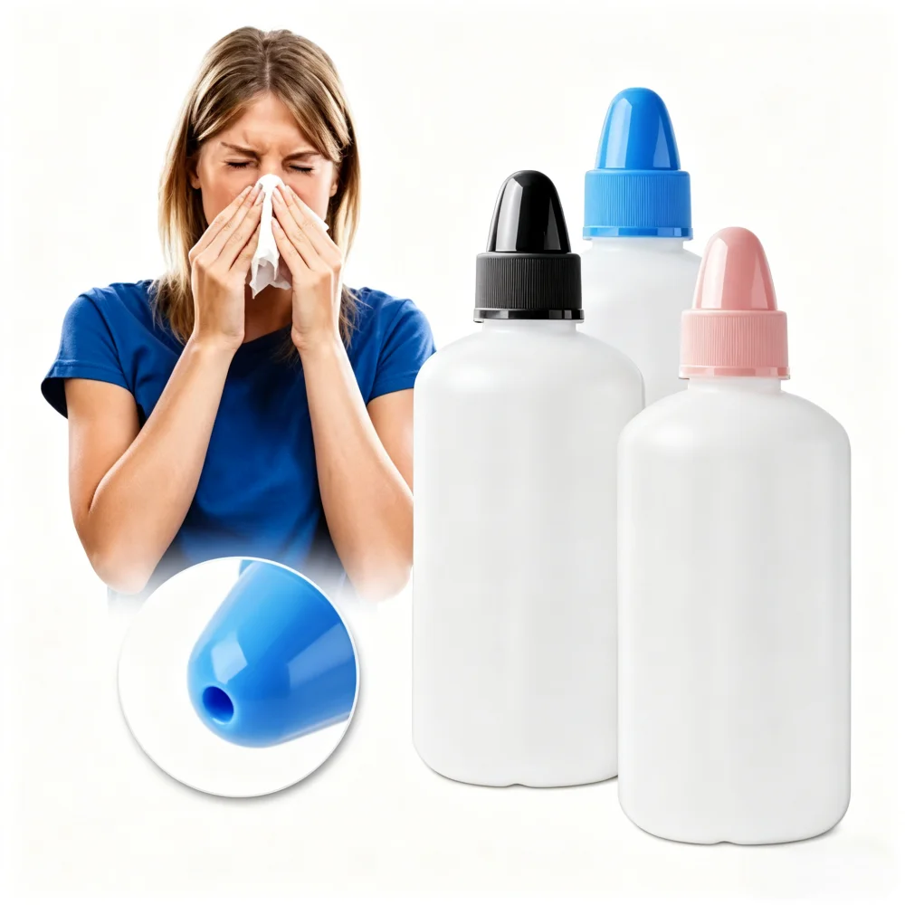 Limpiador Nasal de 250 ml, Irrigador Nasal, Botella de Enjuague para Uso Doméstico, Aspirador Nasal, Evita la Rinitis Alérgica, para Adultos y Niños, Neti Pot