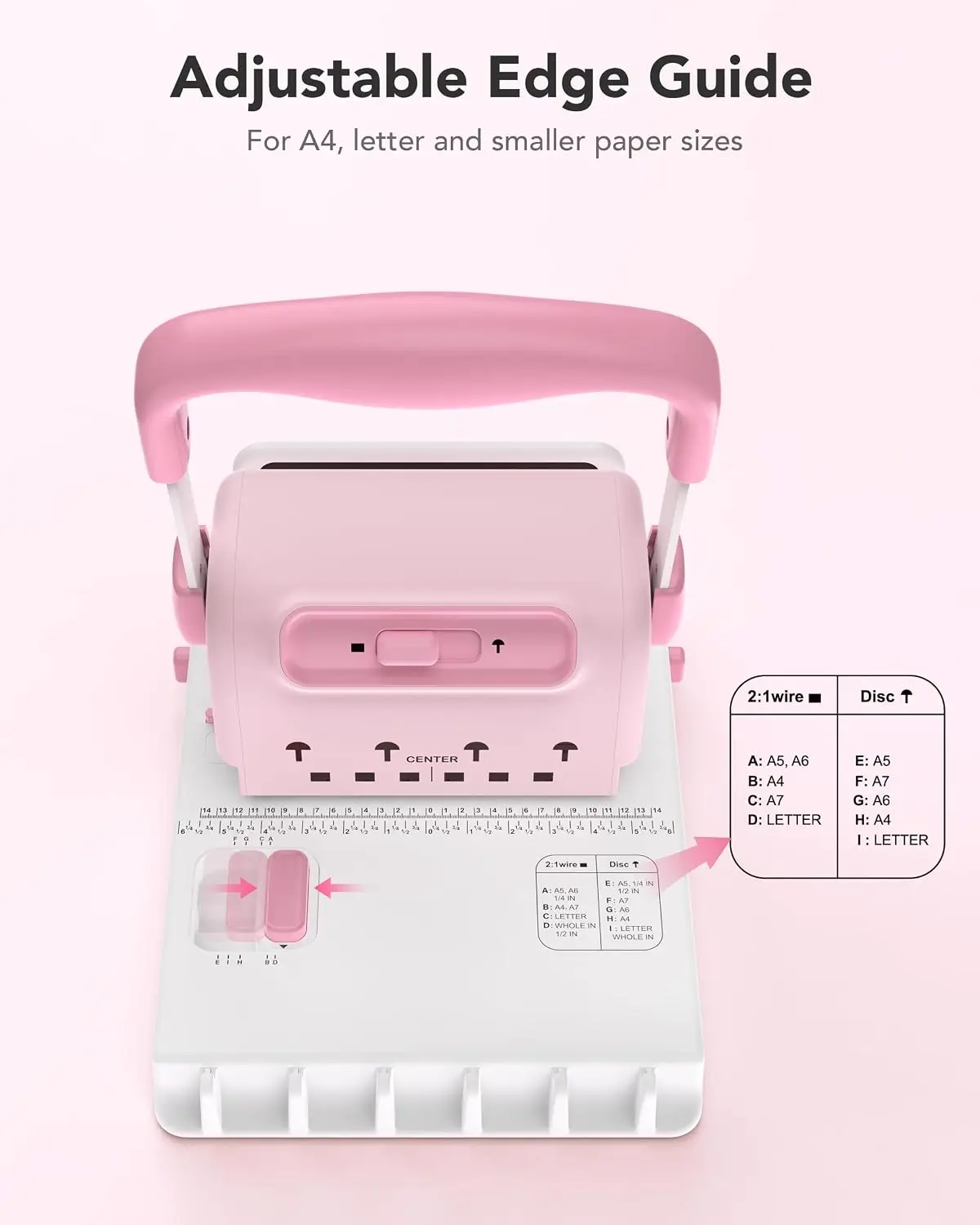 Portable 2-in-1 Wire & Disc Spiral Binding Machine, Punches 30 Sheets, DIY Journal Book Binding Kit