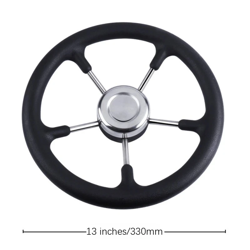 304 roestvrij staal Marine 13 inch jachtstuurwiel Polyurethaanschuimgreep Marine Wheel Disc Hardware jachtaccessoires