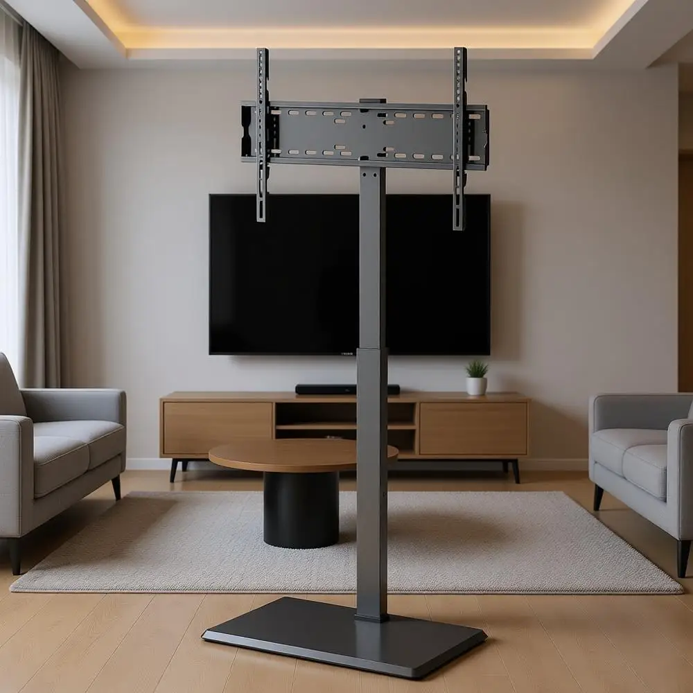 

Swivel and Height Adjustable Tall TV Stand for 32-75 inch TVs up to 110 lbs